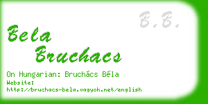bela bruchacs business card