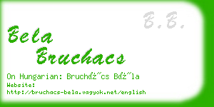 bela bruchacs business card